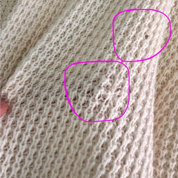 Jenni Kayne Ivory Waffle Hooded Sweater Coat Wool Cashmere Medium - Picture 5 of 7